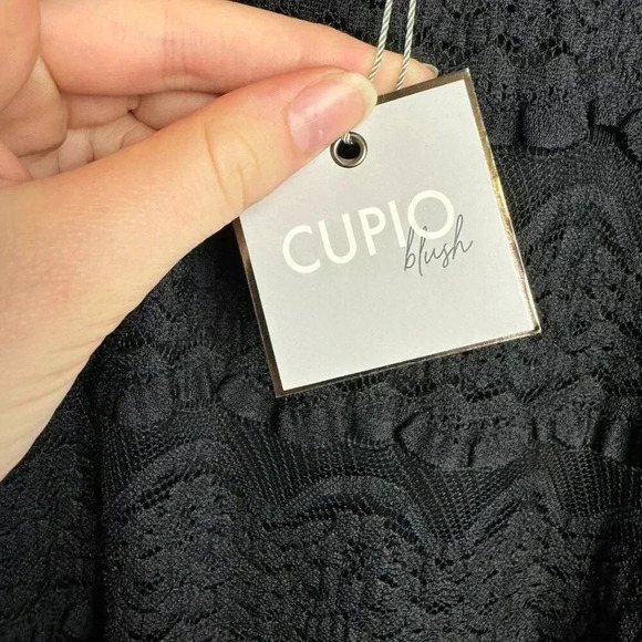 NWT Cupio black lace short sleeve blouse size 3X I38 - Picture 6 of 8